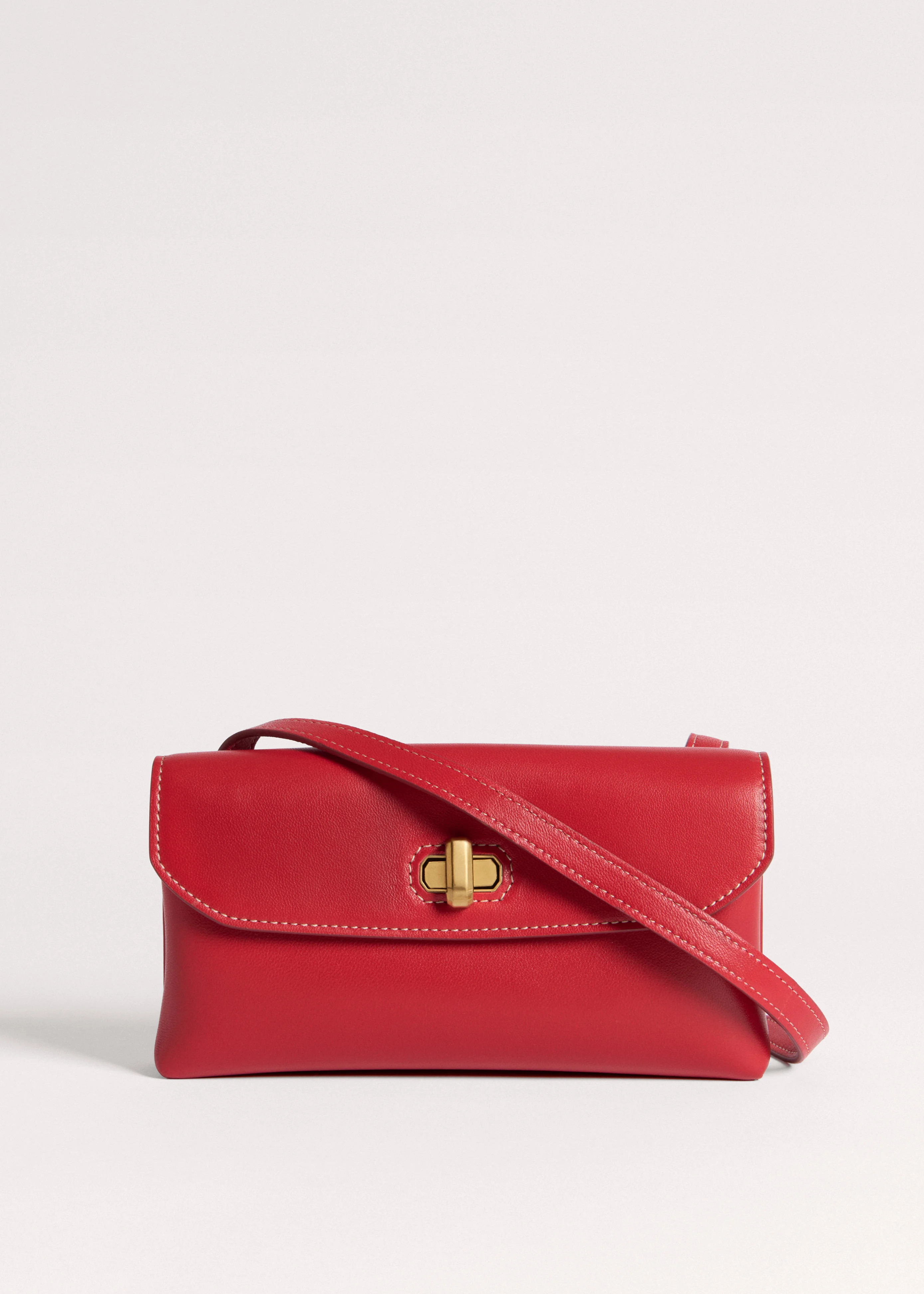 Women's Red Small Leather Pouch | ME+EM | ME+EM Global (Excluding US)