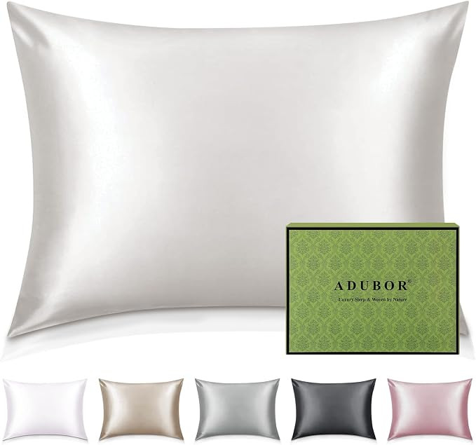 Adubor Seidenkissenbezug 40x80cm 100% Maulbeerseide Kissenbezugfür Haar und Haut - 22 Momme Seid... | Amazon (DE)