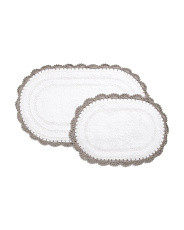 2pc Crochet Trim Tufted Bath Mats | Bed & Bath | Marshalls | Marshalls
