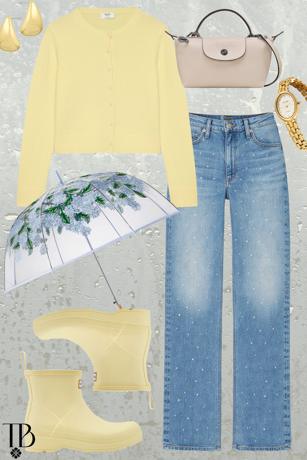Rainy day outfit idea ☔ Yellow rain boots styled with light wash jeans and a soft yellow cardigan. The perfect spring rainy day outfit that’s cute and practical.

 

 #LTKootd #LTKSeasonal