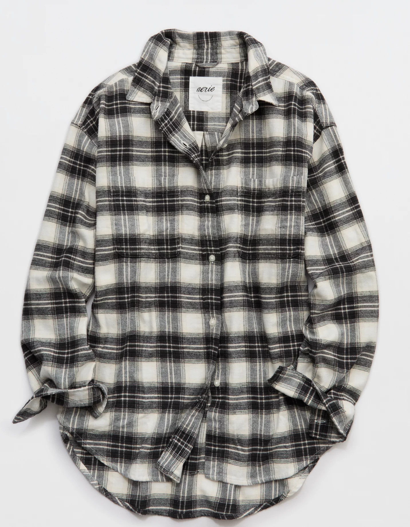 Aerie Anytime Fave Flannel Button Down Shirt | Aerie