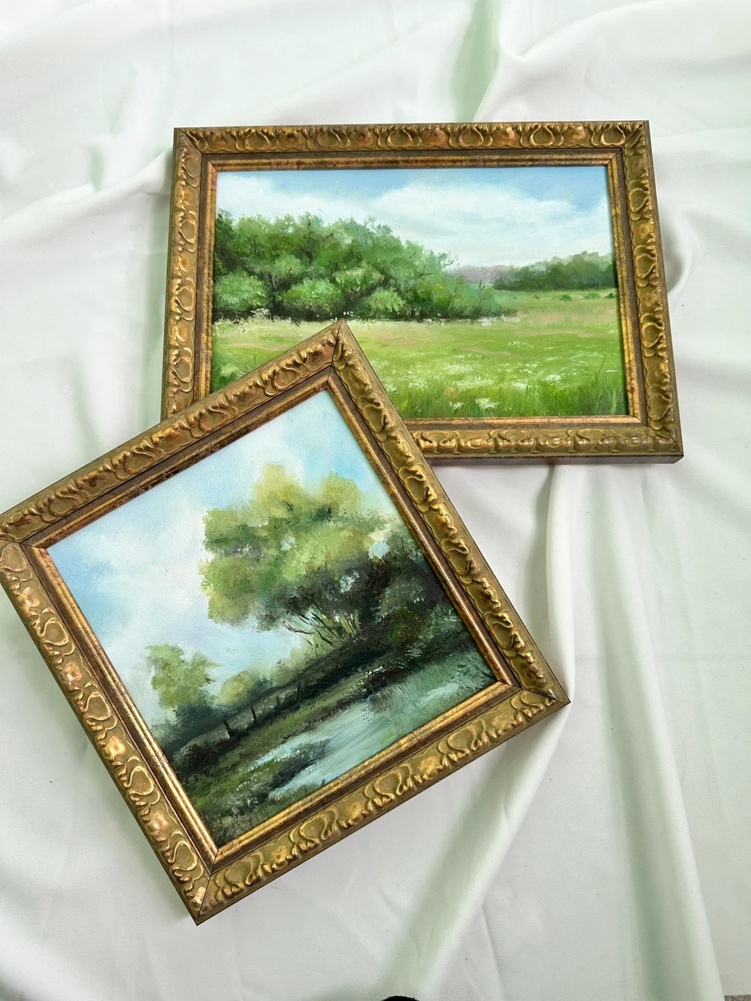 LANDSCAPE BUNDLE #2 FRAMED Original Painting Countryside Farm Oil Painting Landscape Original Art... | Etsy (US)