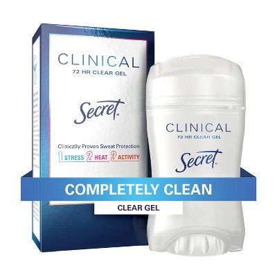 Secret Clinical Strength Antiperspirant & Deodorant Clear Gel - Completely Clean - 1.6oz | Target