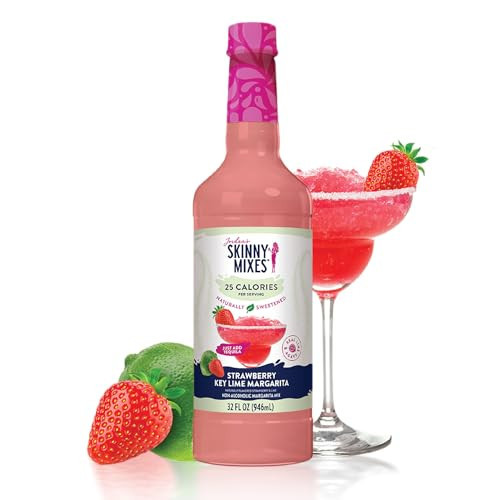 Jordan's Skinny Mixes Syrups Sugar Free Syrup, Naturally Sweetened Strawberry Key Lime Margarita Mix, 32 oz, Low Calorie Flavoring, Protein Shake, Cocktail & More, Gluten Free, Keto Friendly | Amazon (US)