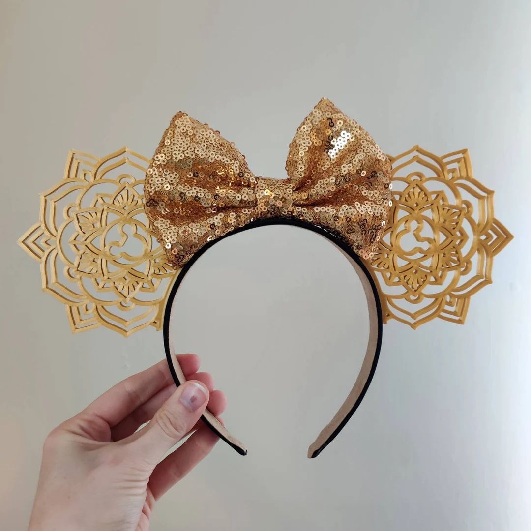 Gold Mandala Mouse Ears 3D Printed Ears - Etsy | Etsy (US)
