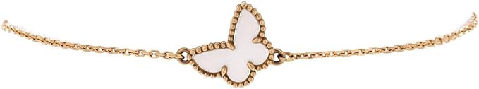 Amazon.com: Van Cleef & Arpels, Pre-Loved Sweet Alhambra Butterfly Bracelet 18K Yellow Gold and M... | Amazon (US)