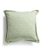 made in usa 22x22 linen blend floral pillow | TJ Maxx