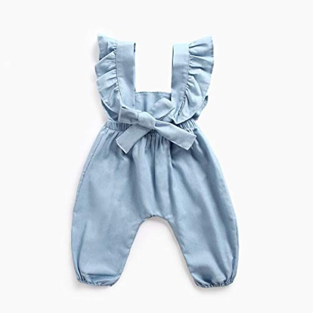 Baby Girl One Piece Denim Romper | Amazon (US)