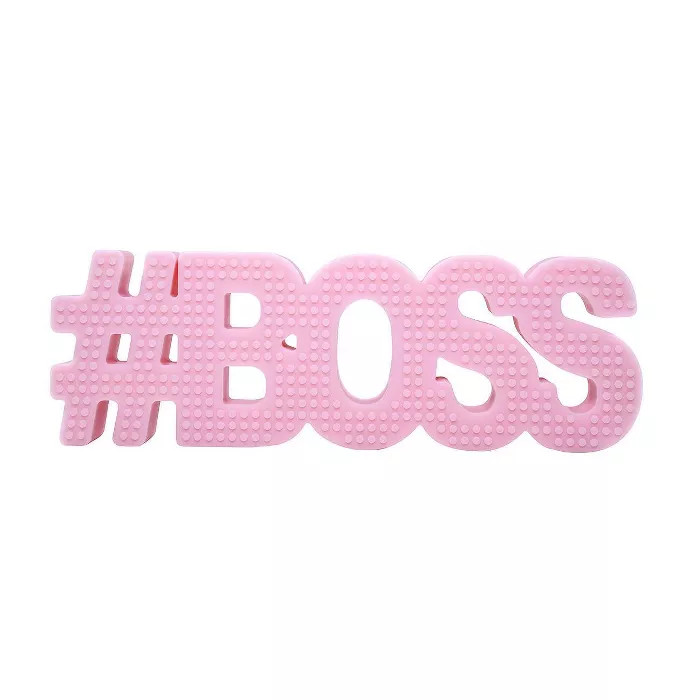 Hudson & Heart Company #Boss Teetheword Baby Teether - Pink 2.9oz | Target