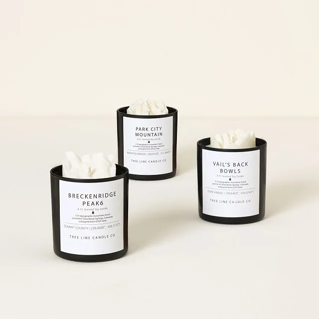 3D Ski Mountain Candle | UncommonGoods