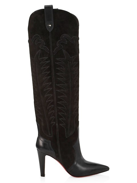 Christian Louboutin Santia Botta 85 Suede Boots | Saks Fifth Avenue