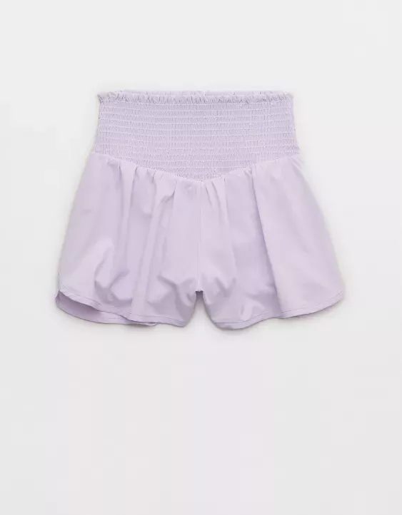 aerie, Shorts, Offline By Aerie Real Me Smocked Running Short