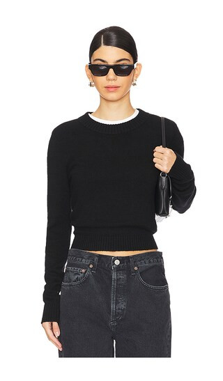 Tuck In Sweater in Black Knit | Revolve Clothing (Global)