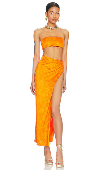 Karolyna Maxi Skirt Set in Orange | Revolve Clothing (Global)