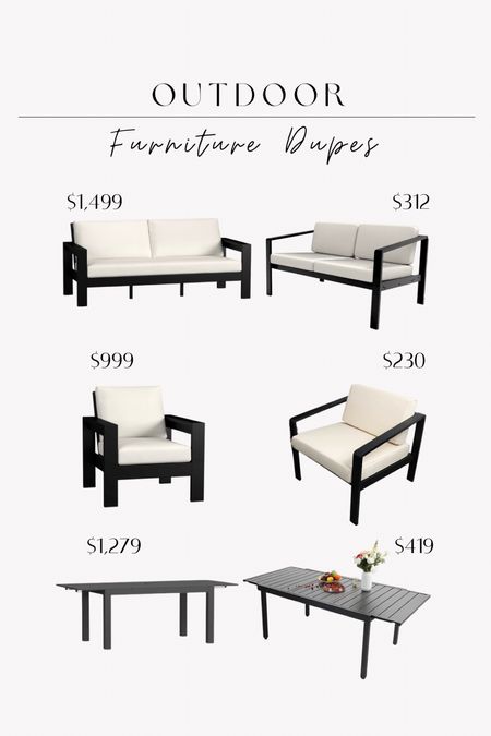 Patio furniture dupes! Outdoor furniture, get the look for less, splurge vs save 

#LTKhome #LTKFind #LTKstyletip