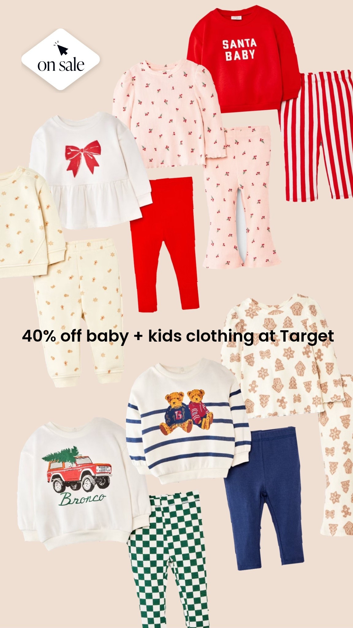 40% off target clothes. Baby girl. Baby boy. Toddler girl. Toddler boy. 

#LTKKids #LTKBaby #LTKSaleAlert
