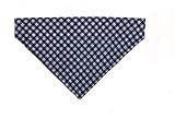 Over The Collar Dog Bandana - Blue & White Check MEDIUM | Amazon (US)
