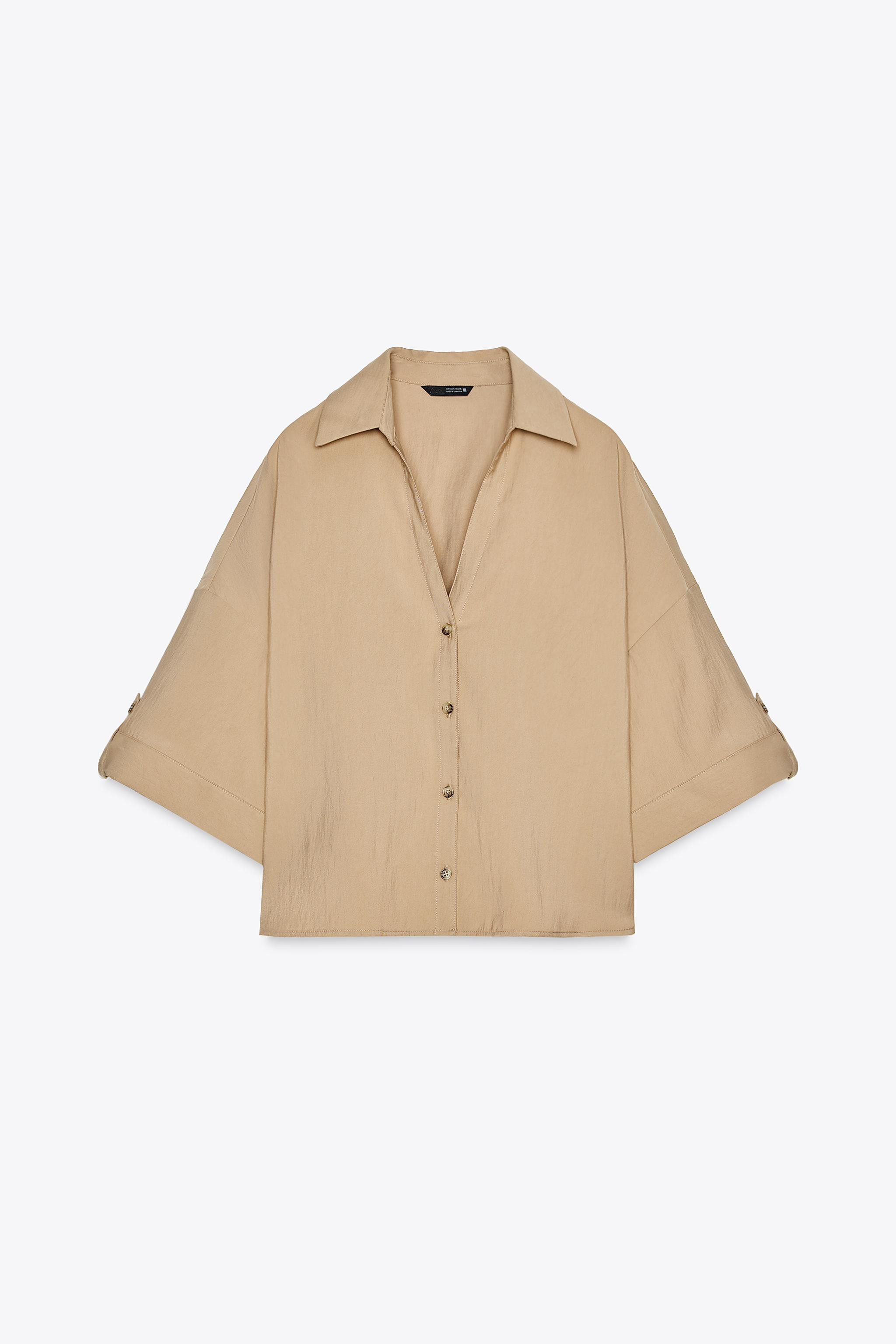 WIDE SHORT SLEEVE SHIRT | Zara US