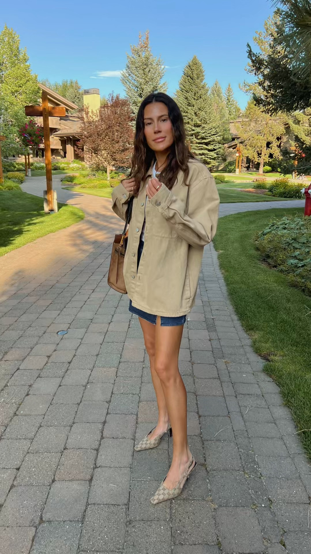 This lightweight tan workwear jacket is SO perfect for fall!  Such a good transitional piece for the changing weather. Not too bulky or heavy but a great extra layer!  Love the long length to it and I’ve worn it dressed up with a skirt and also more casual with jeans and sweats. Under $25 and comes in black too! My denim skort is also on sale 25% off!

Fall style, fall fashion, fall outfit, casual style, date night outfit, mom outfit, denim skirt, denim skirt, jean skirt, American Eagle, Gucci pumps, workwear jacket, carpenter jacket, bucket tote, Walmart find, Christine Andrew 

#LTKFindsUnder50 #LTKSeasonal #LTKVideo