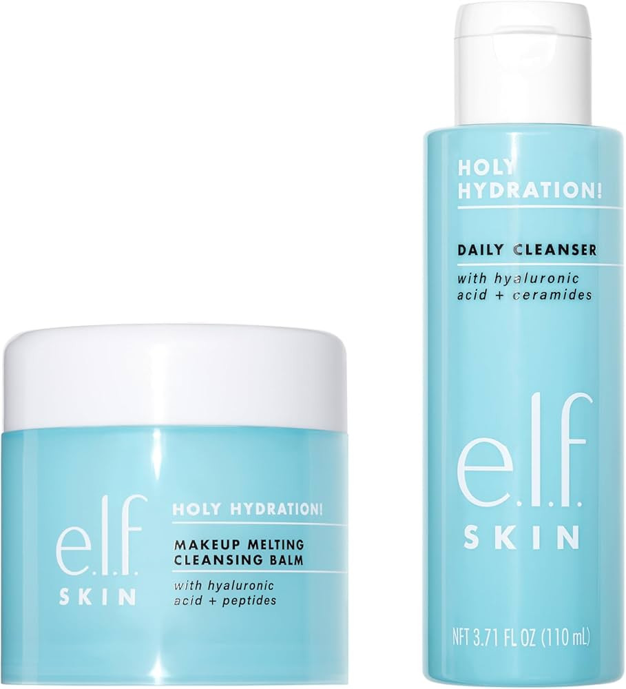 e.l.f. SKIN Holy Hydration! Double Cleanse Duo, Set of 2, Includes Makeup Melting Cleansing Balm ... | Amazon (US)