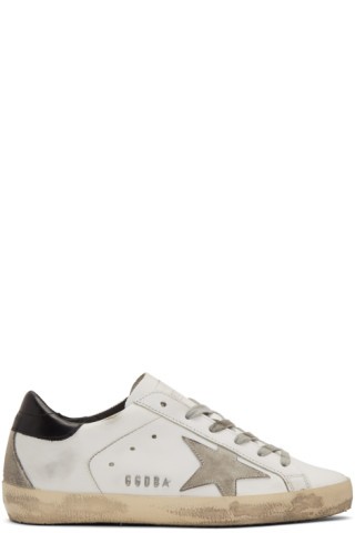 Golden GooseWhite & Black Superstar Sneakers$495 USD $411 USD | SSENSE 
