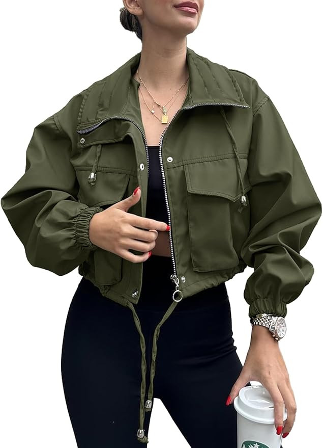 Tankaneo Cropped Jacket Anorak Coat | Amazon (US)