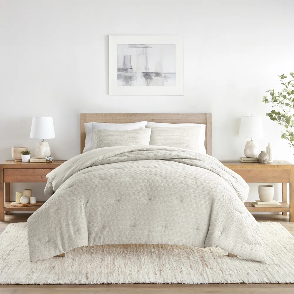 All Season Textured Down Alternative Comforter Set | Wayfair North America