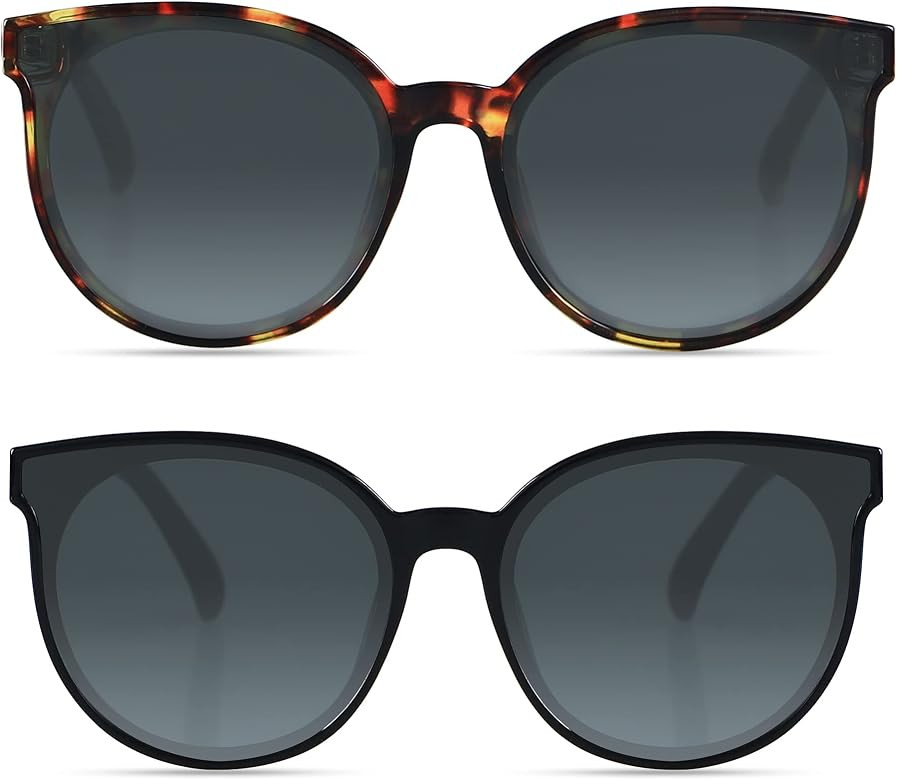 LYZOIT Round Sunglasses for Women Fashion Vintage Small Faces Shades Cute Trendy Teen Girls Flat ... | Amazon (US)