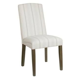 Homepop Parsons Dove Grey Stripe Upholstered Dining Chair Set of 2-K7575-F2231 - The Home Depot | The Home Depot