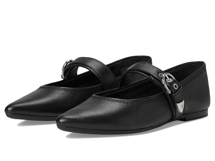 Frye Heather Bucckle Mary Jane Women's Shoes Black : 6.5 B - Medium, Leather | Zappos.com