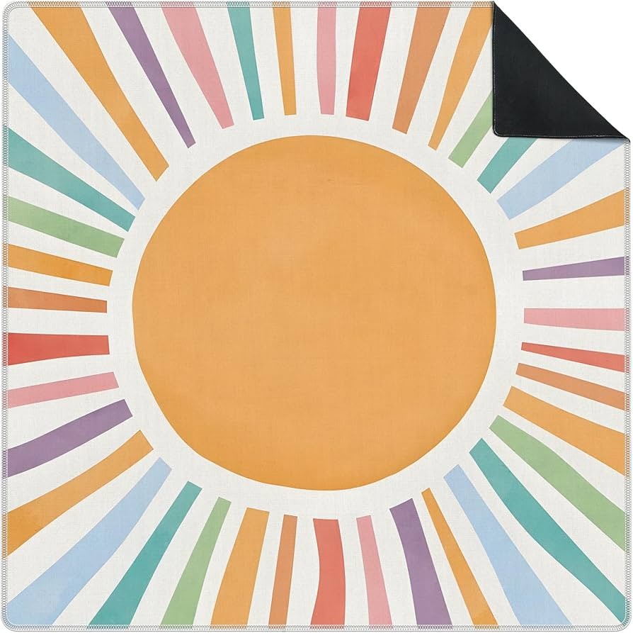 Boho Sun Mahjong Mat for Table 31.5 X 31.5 in, Gifts for Mahjong Players, Watercolor Boho Colorfu... | Amazon (US)
