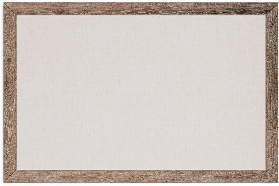 U Brands Linen Bulletin Board, 36" x 24", Rustic Wood Style Frame, Industrial Grade Pinning Surfa... | Amazon (US)