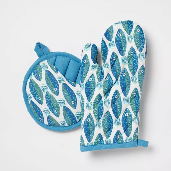 2pc Cotton Oven Mitt and Pot Holder Set - Opalhouse™ | Target