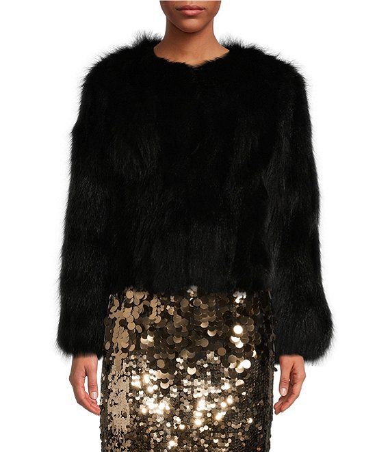Luxury Collection Fara Genuine Fox Fur Short Statement Jacket | Dillard's