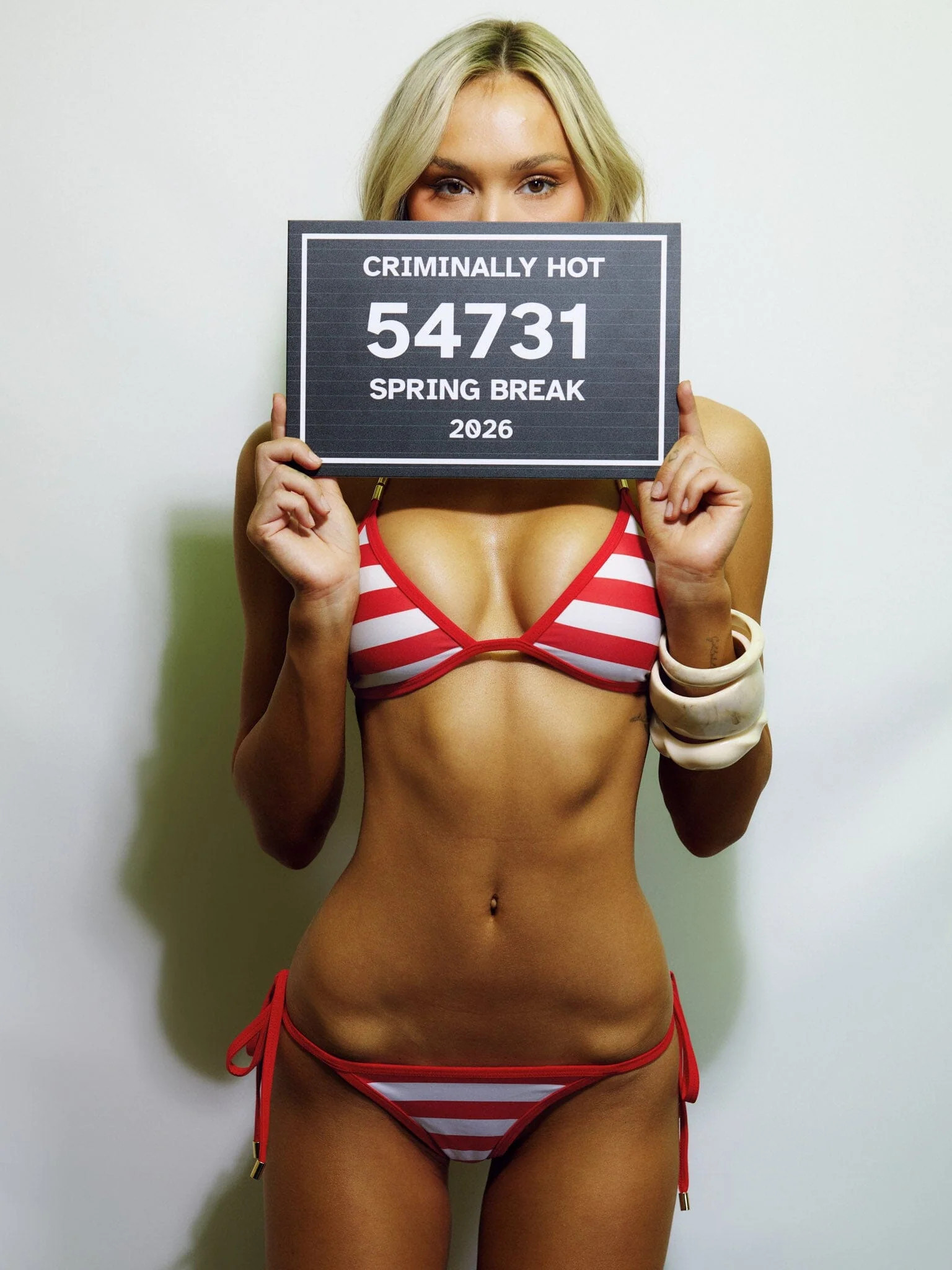 NICOLETTE BIKINI TOP RED WHITE STRIPE | Outcast (US & UK)