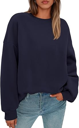 PRETTYGARDEN Sweatshirt for Women Oversized Crewneck Long Sleeve Pullover Fleece Top 2026 Fall Wi... | Amazon (US)