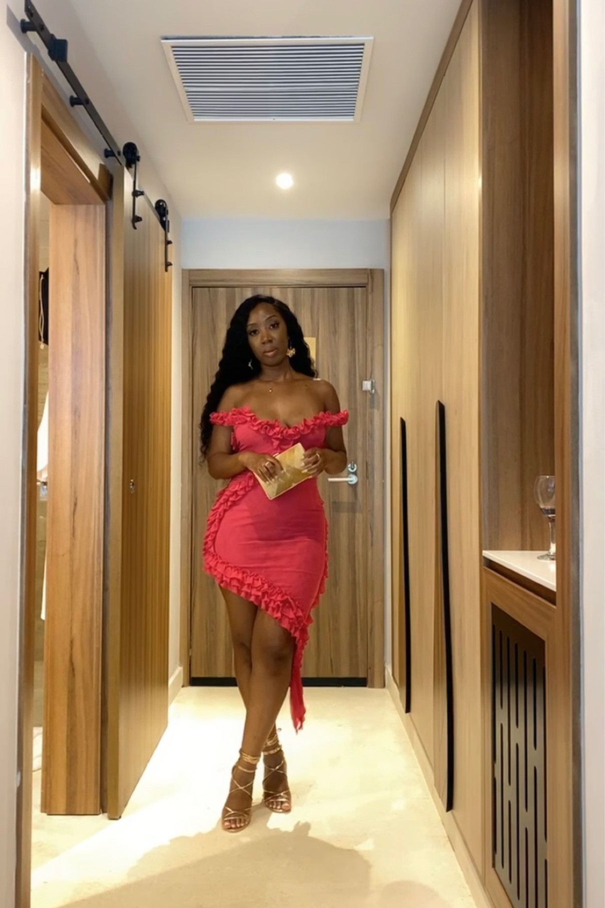 This exact dress is from Murci I don’t have the link but it’s called the ruffle detail asymmetric dress in magenta. Heels are from Simmi and the earrings are from Micas. I posted similar items below xoxo

#LTKtravel #LTKshoecrush