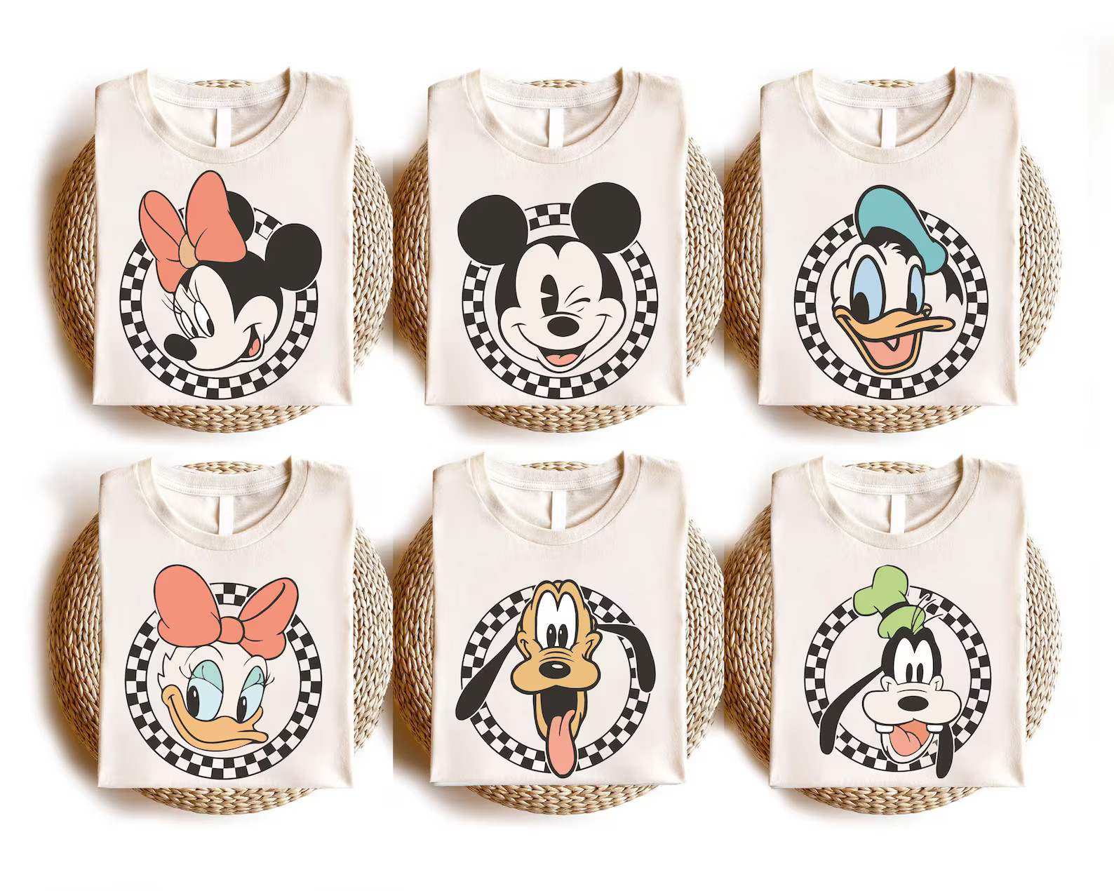 Retro Mickey Minnie Shirts, Retro Disney Trip Shirt, Retro Mickey and Friends Shirt, Checkered Mi... | Etsy (US)