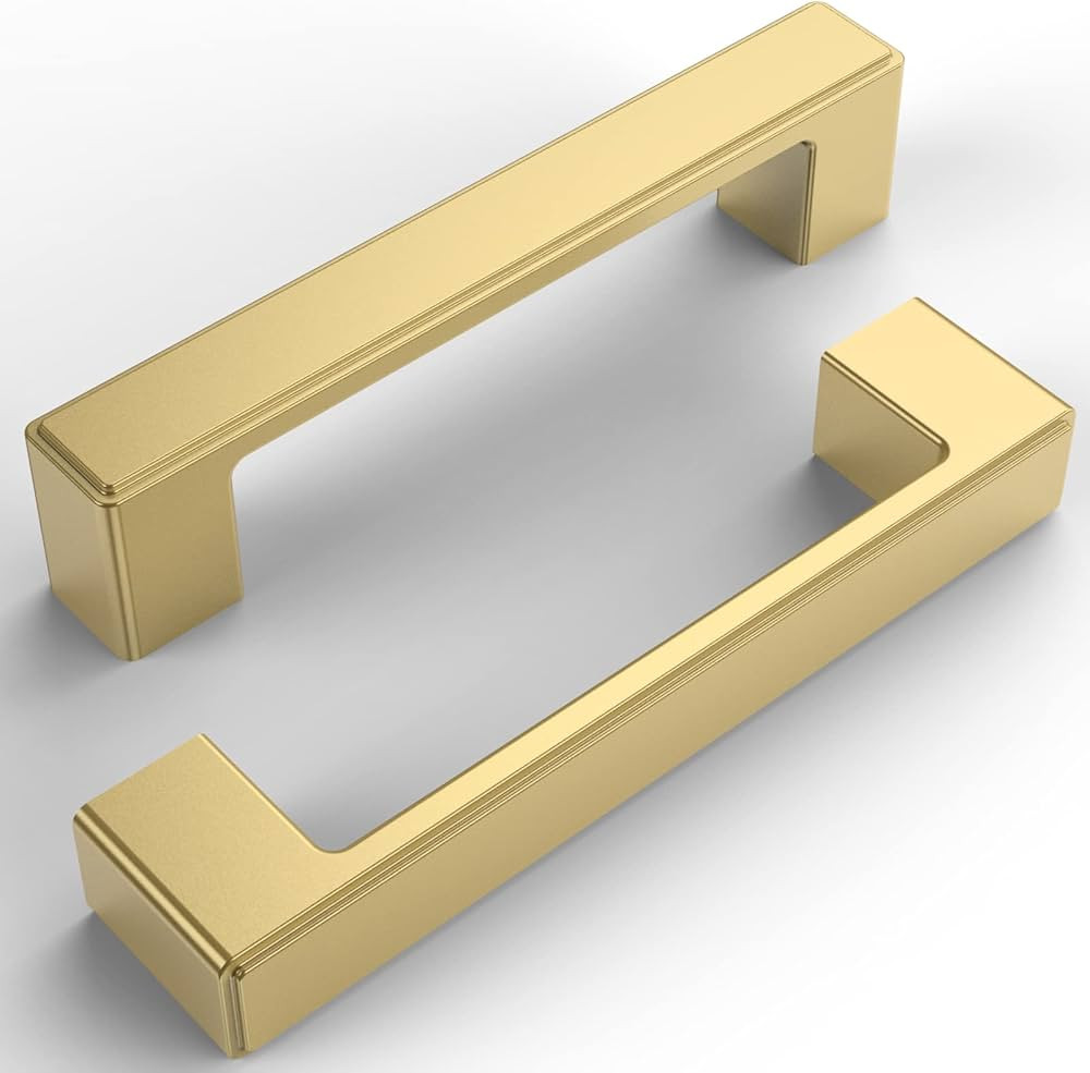 KNOKLOCK 2 Pack 3.75 Inch(96mm) Kitchen Cabinet Handles Matte Champagne Gold Cabinet Pulls Kitche... | Amazon (US)