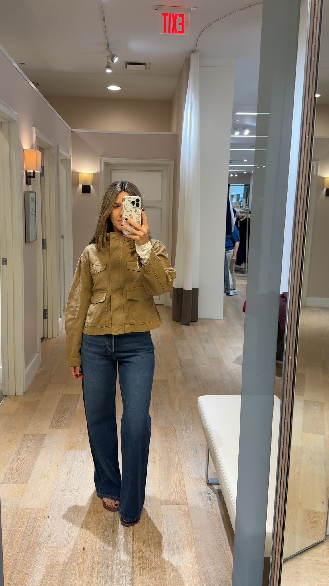 LOFT
50% OFF EVERYTHING + $25 MUST HAVE SWEATERS 

jacket medium
jeans 24R 

 #LTKvlog #LTKSeasonal #LTKSaleAlert
