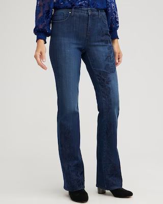 Girlfriend Embroidered Flares | Chico's