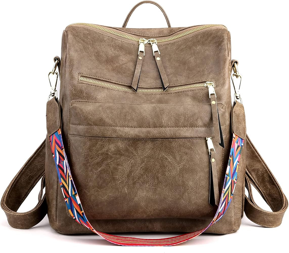 Women's Fashion Backpack Purses Multipurpose Design Convertible Satchel Handbags and Shoulder Bag... | Amazon (US)