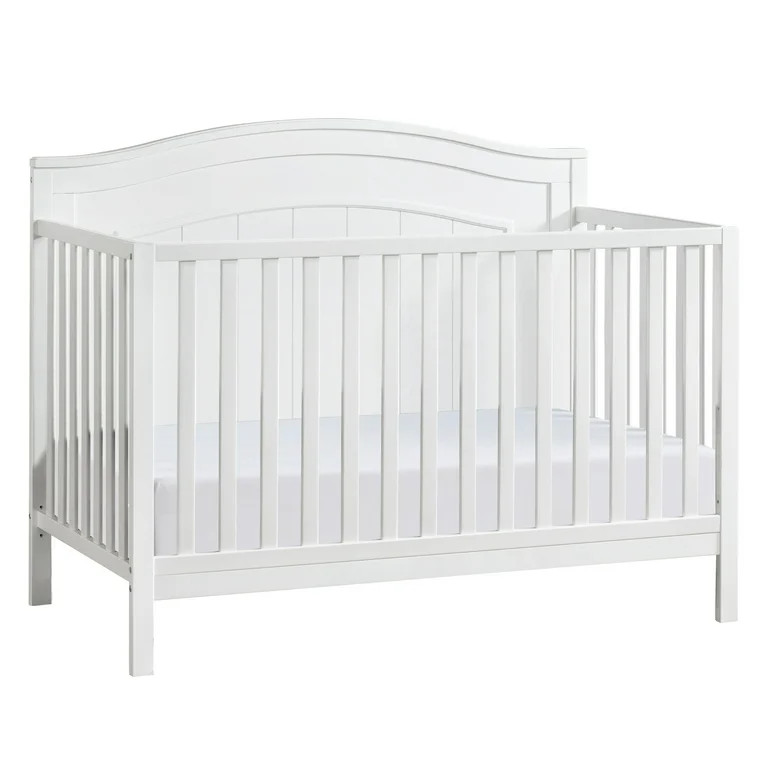 Oxford Baby North Bay 4-in-1 Convertible Crib, Snow White, GREENGUARD Gold Certified, Wooden Crib | Walmart (US)