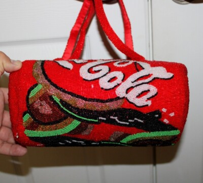 Vintage 90’s Coca Cola Beaded Handbag Red Purse Shoulder Bag Read Description   | eBay | eBay US