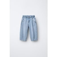 Zara - Baggy-Paperbag-Jeans Mit Herztaschen - Hellblau - Unisex | Zara DE