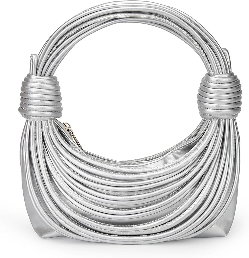 JBB Women Shoulder Purse - Knotted Woven Tote Hobo Bag Evening Party Leather Satchel Handbag with... | Amazon (US)