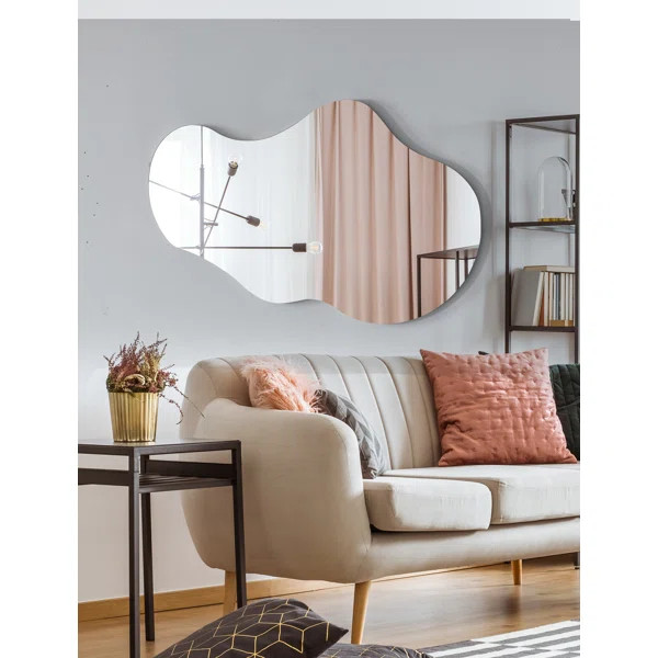 Asymmetrical Mirror, Decorative Irregular Mirror, Frameless Cloud Mirror | Wayfair North America