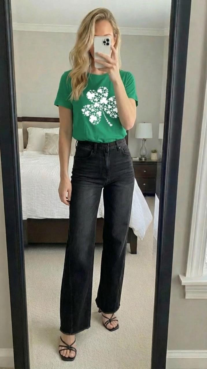 Ready for St. Patrick's Day! ☘️💚
This green top is perfect for celebrating St. Patrick's Day! Paired it with jeans for an easy, festive casual look!
What I love about this outfit:
✨ Festive green color for the holiday
✨ Comfortable and casual
✨ Easy to style
✨ Can wear beyond St. Paddy's Day
✨ Simple but festive
The green top is the perfect shade for St. Patrick's Day celebrations! Paired with classic jeans, it's an easy outfit for parades, pub crawls, brunch with friends, or casual celebrations!
This outfit is perfect for:

St. Patrick's Day parties
Parades
Brunch celebrations
Bar hopping
Casual gatherings
Day drinking events

Style it with white sneakers for daytime festivities or black boots for evening! Add some fun shamrock accessories or gold jewelry to complete the St. Paddy's Day look!
The best part? This green top is versatile enough to wear year-round - not just for the holiday!
Shop this St. Patrick's Day look by following me in the LTK app 🛍️ 

 #LTKfinds #LTKstyletip #LTKunder100 #stpatricksday #stpaddysday #greentop #festivewear #holidayoutfit #casualstyle #jeans #ootd #outfitinspo #LTKholiday #stpatricksdayoutfit #greenoutfit #marchholiday #festive #casualchic