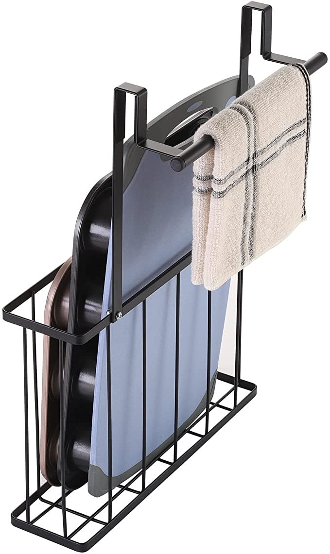 KES Cabinet Door Organizer with Towel Bar, Kitchen Cabinet Organizer with Towel Holder Cutting Bo... | Amazon (US)