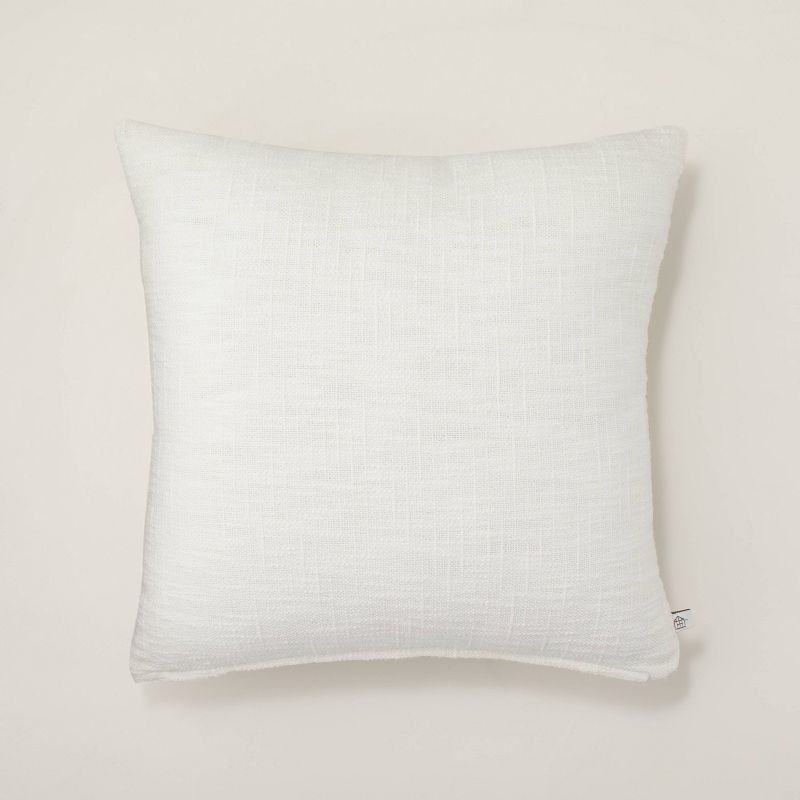 18&#34; x 18&#34; Textured Square Throw Pillow Sour Cream - Hearth &#38; Hand&#8482; with Magnoli... | Target